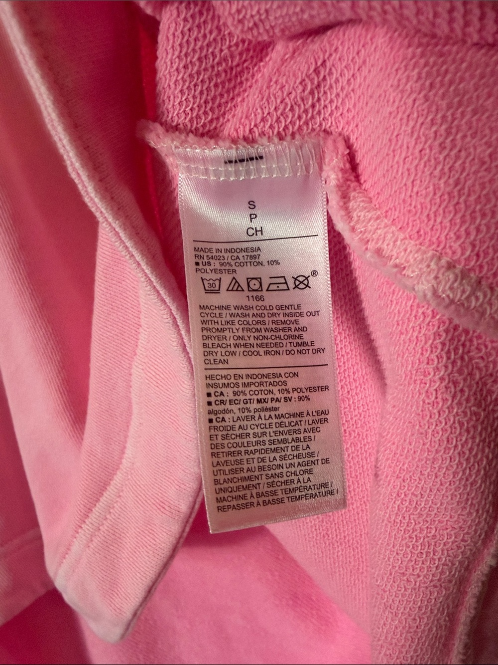 Old Navy Pink V-Neck Hooded Lightweight Tunic Length Pullover Hoodie size small - Picture 10 of 11